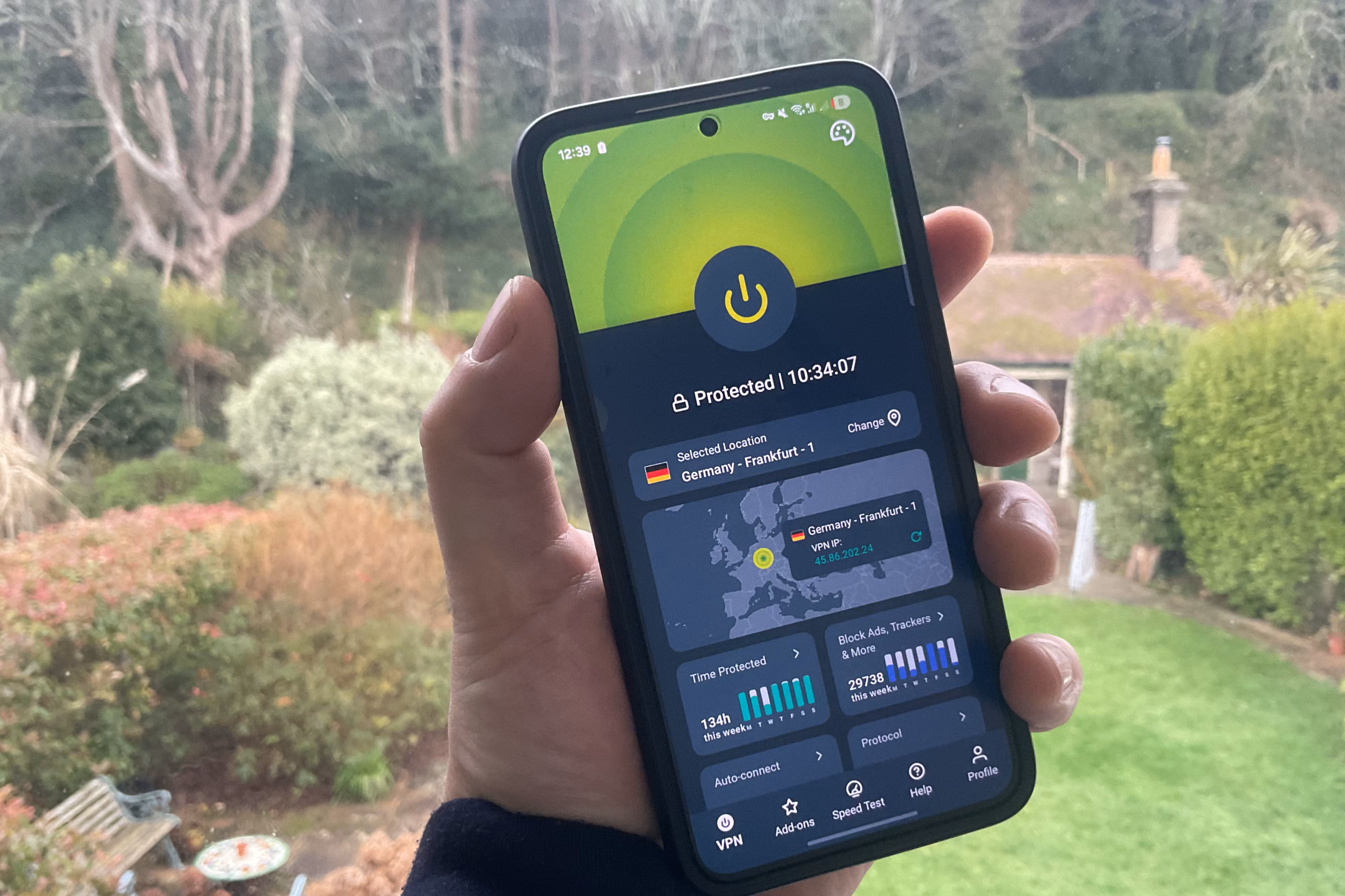 ExpressVPN running on an Android phone