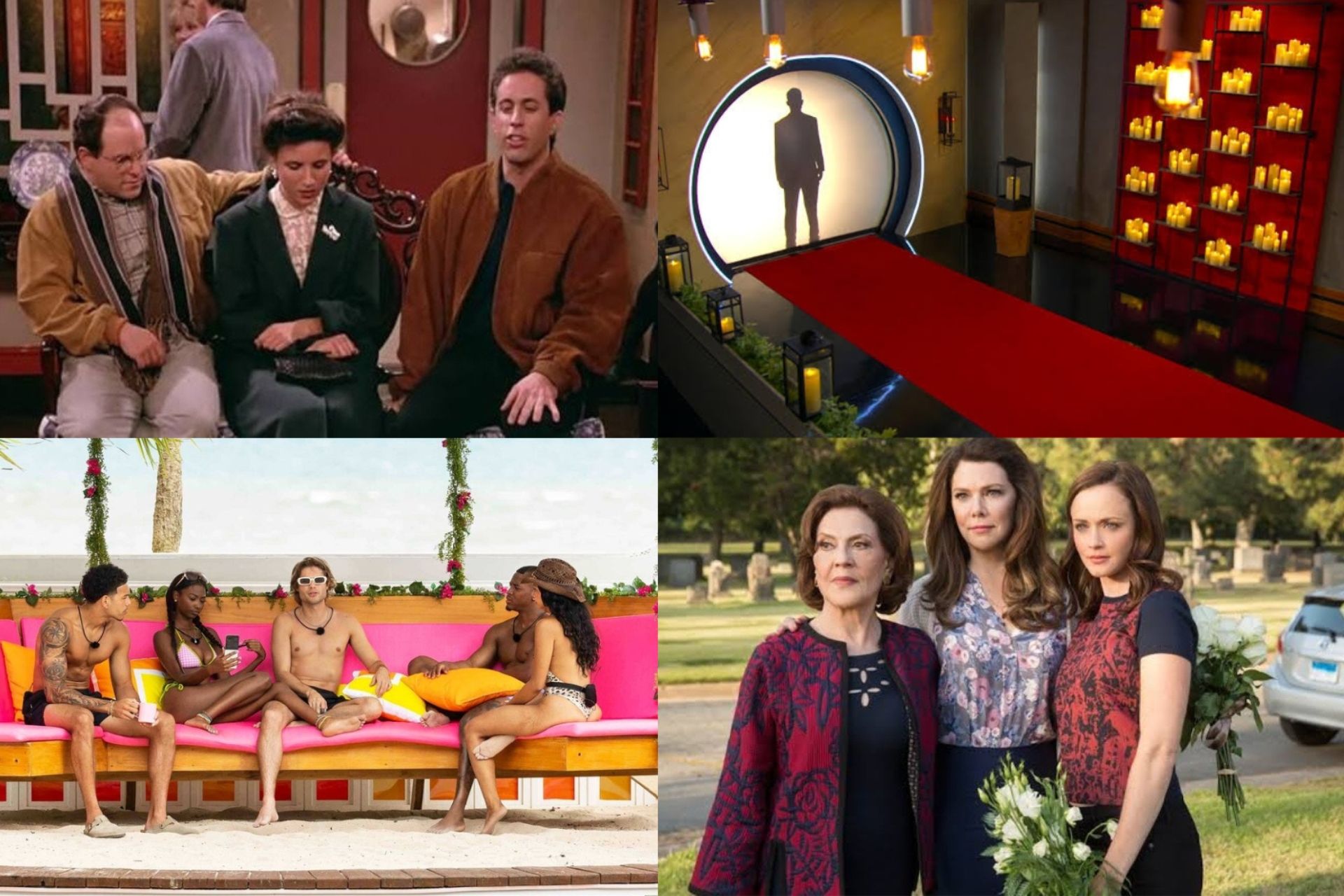 Seinfeld, Love is Blind, Love Island, and Gilmore Girls