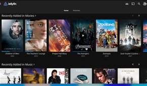 A Jellyfin media server library showing some movies