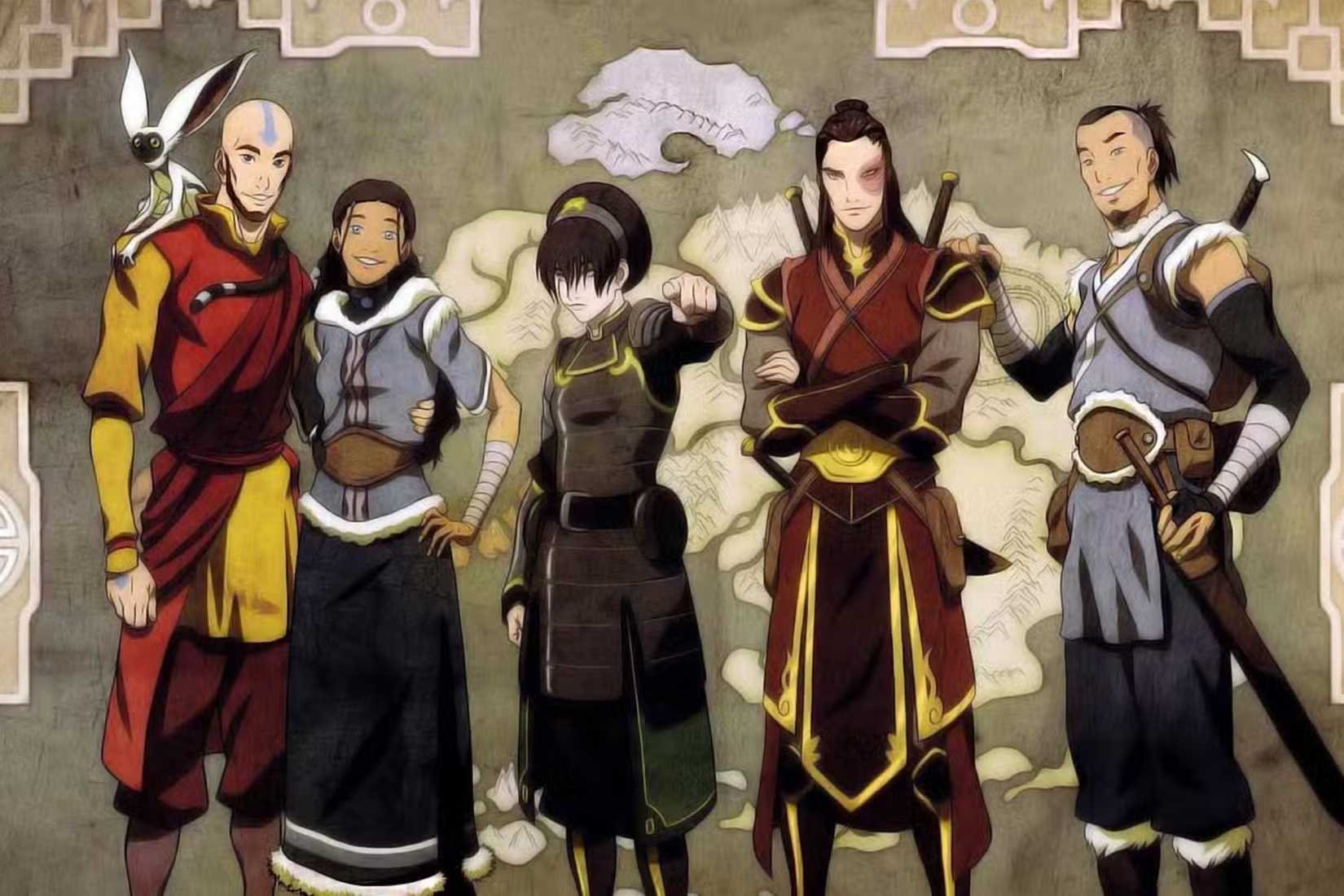 Adult-Aang-Katara-Toph-Zuko-and-Sokka-from-Avatar-the-Last-Airbender-The-Legend-of-Korra