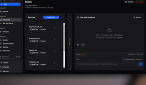 Chatting with a notebook in Open Notebook