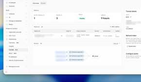 Cloudflare admin panel showing the domains and tunnels