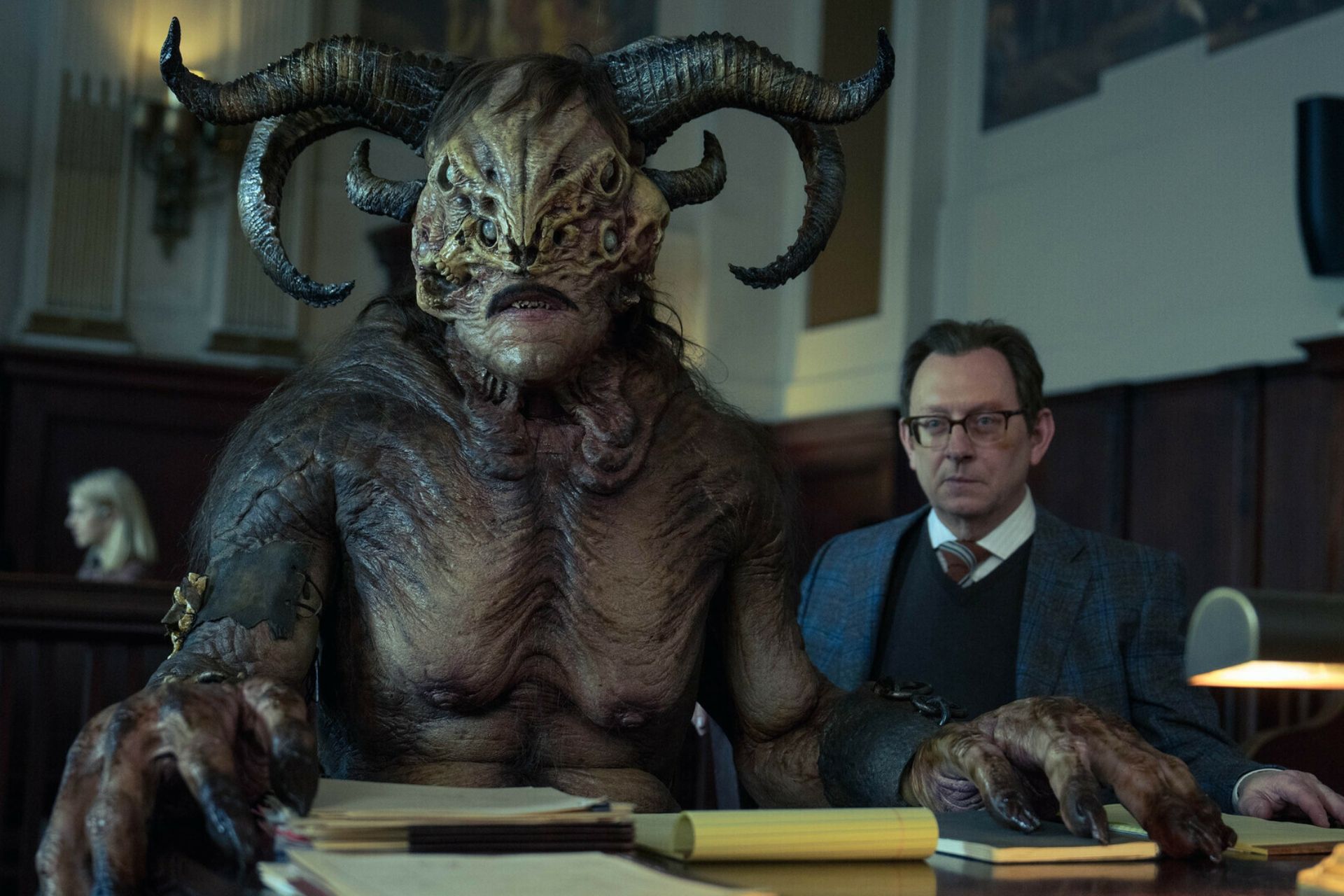 man and demon in Evil