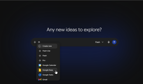 Gemini prompt box showing the @Google Keep connector being typed.