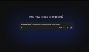 Gemini prompt with a natural language query typed using the @Google Keep connector.