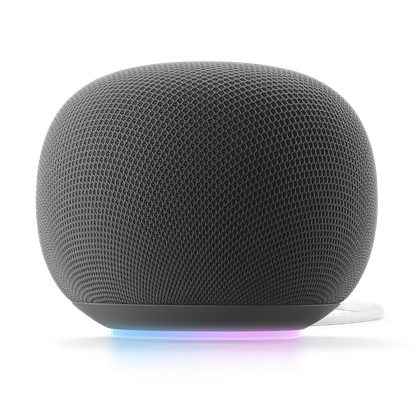 The Google Home Speaker against a transparent background.