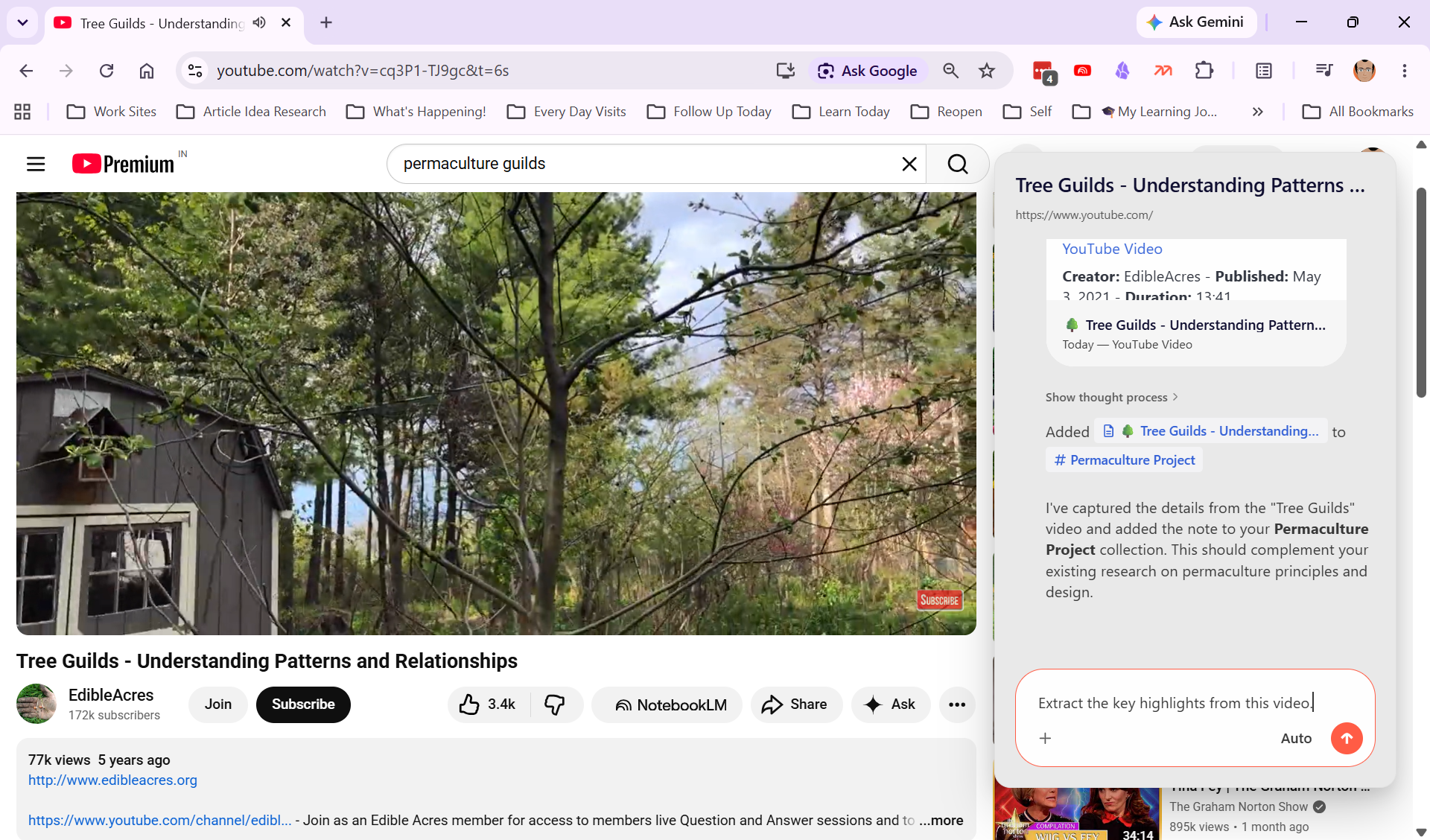 Mem Web Clipper pop-up with an instruction field for summarizing or formatting the saved content.