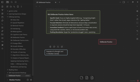 Double-clicking on Canvas to create a new quick-thought card.