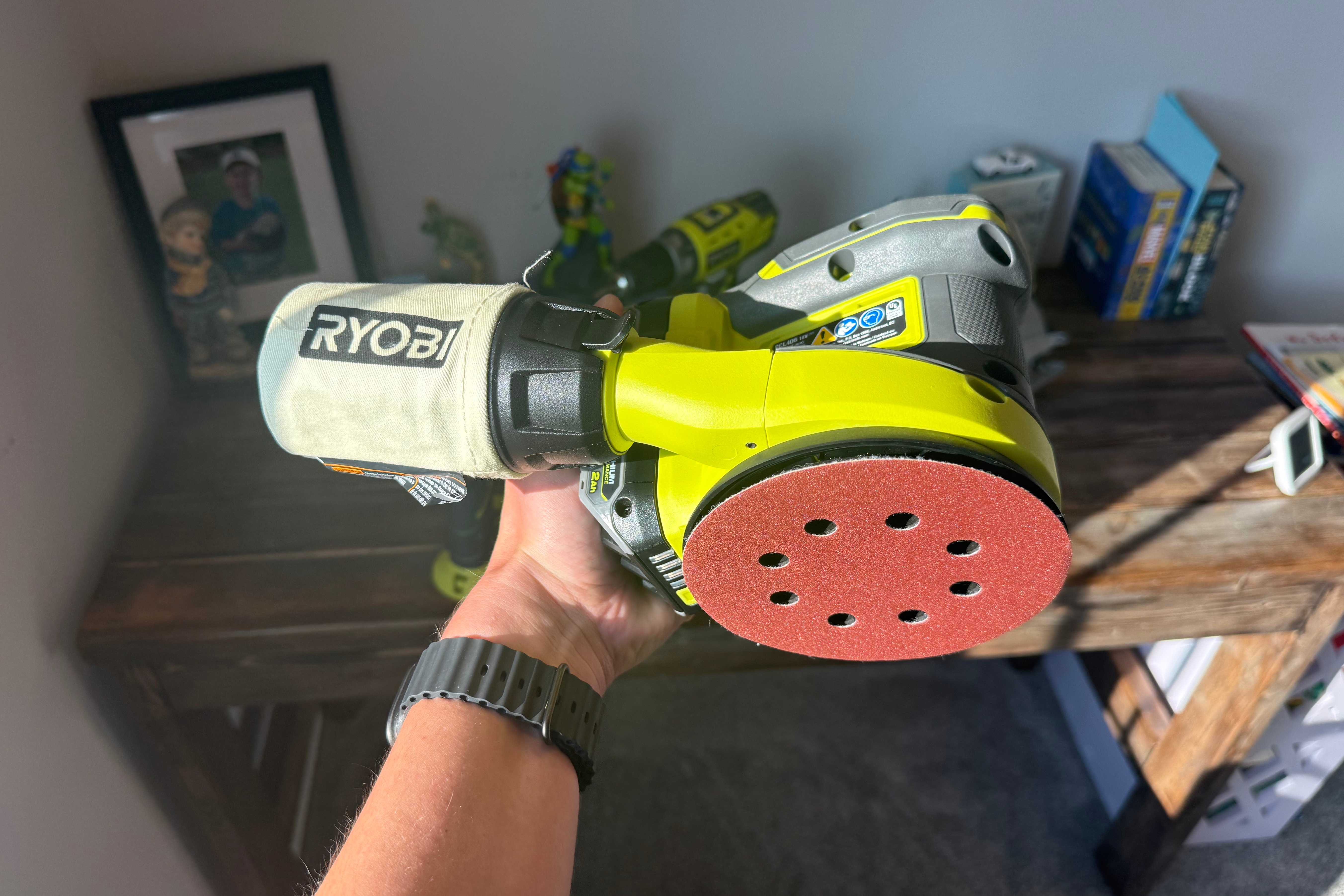 ryobi sander with new pad