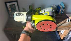 ryobi sander with new pad