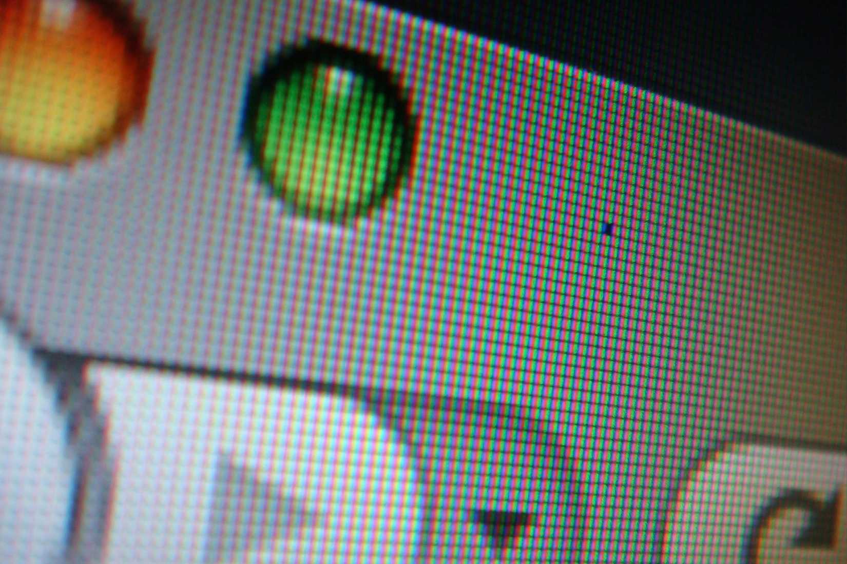 A stuck pixel on a screen