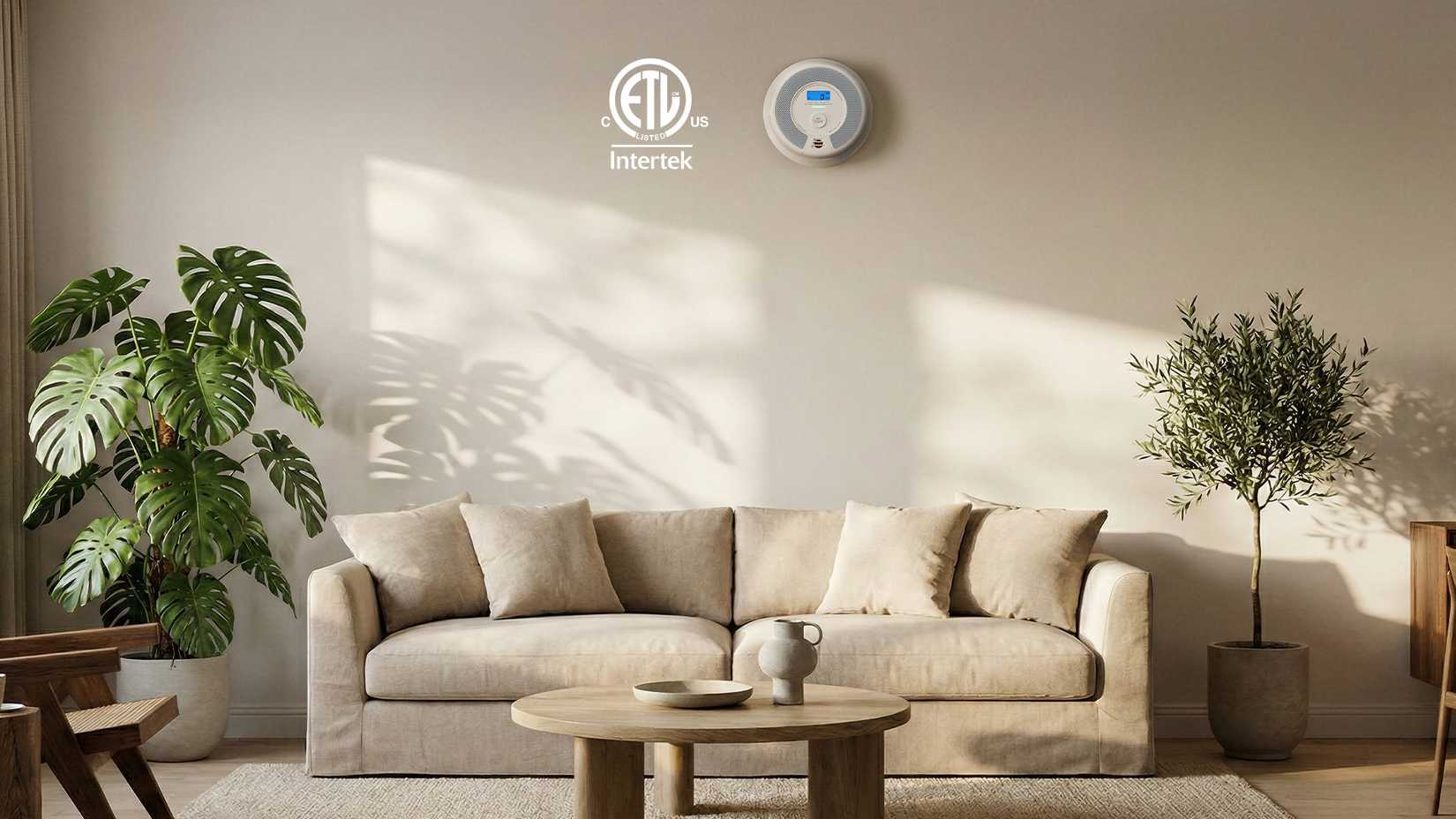 X-Sense SC07-W installed in a living room