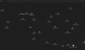 A close up of a graph view in Obsidian