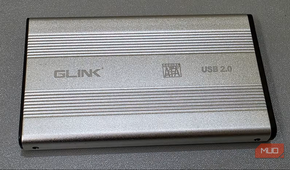 hard drive placed within an enclosure