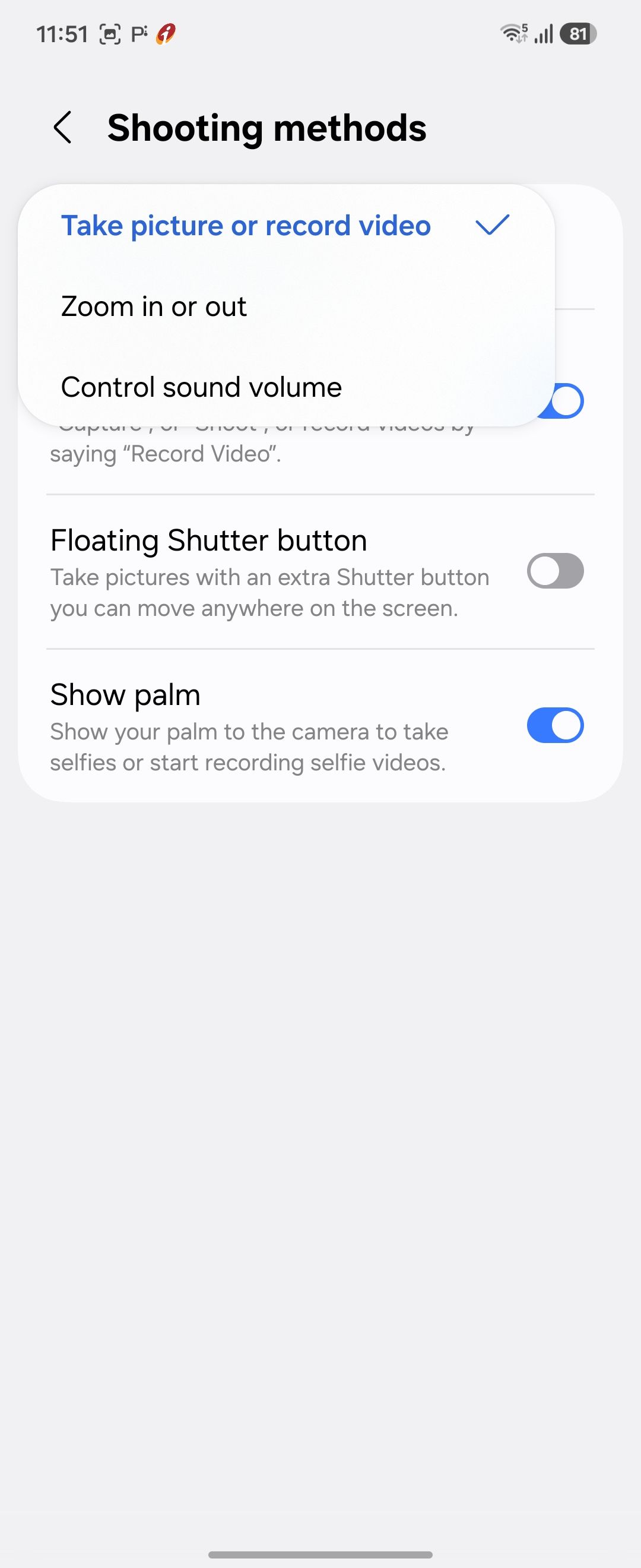 Android Shooting Methods Camera Settings One Ui