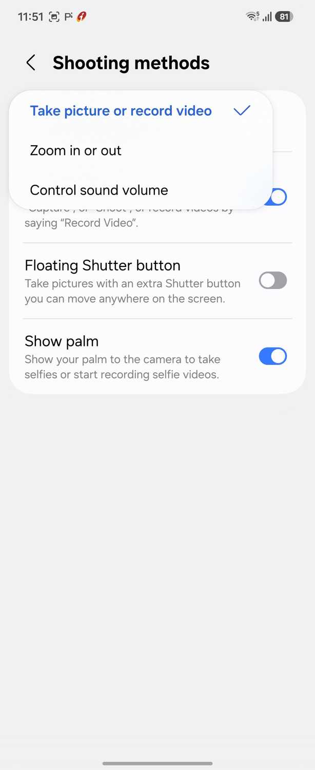 Android Shooting Methods Camera Settings One Ui