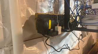 CyberPower UPS in basement near network equipment