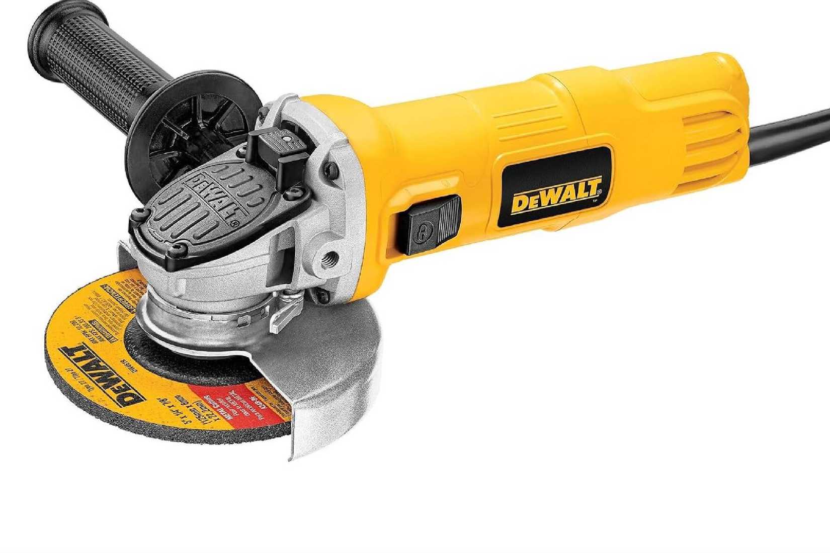 A DeWalt 7 amp 4.5-inch angle grinder