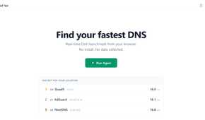dns speed test results