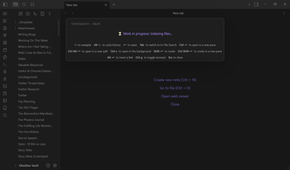 Omnisearch community plugin indexing files before search.