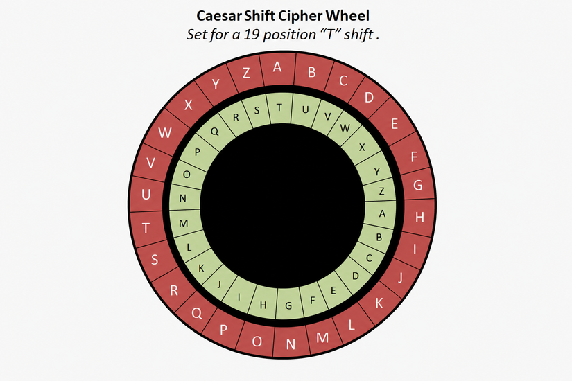A Caesar cipher wheel.