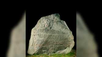 The larger Jelling stone carries Harald's declaration that he won Denmark and Norway and made the Danes Christian.
