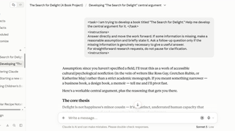 The assumption instruction included inline at the start of a single Claude prompt.
