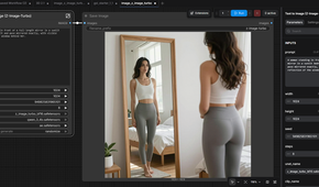 ComfyUI Z Image Turbo image of a woman reflected in a bedroom mirror