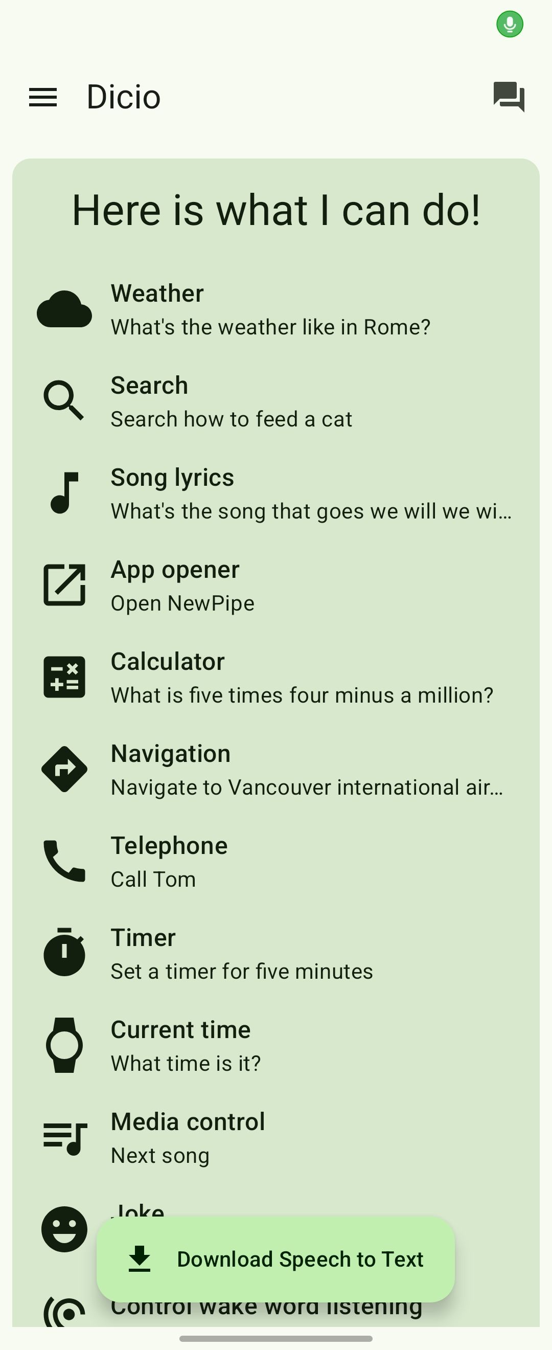 Dicio Voice Assistant Capabilities Menu Samsung Galaxy Z Flip 6-1