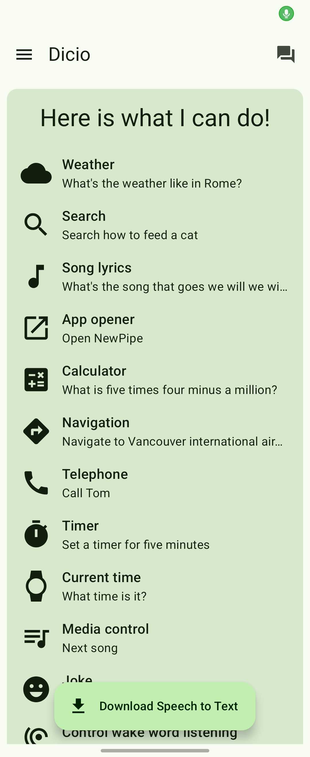 Dicio Voice Assistant Capabilities Menu Samsung Galaxy Z Flip 6-1