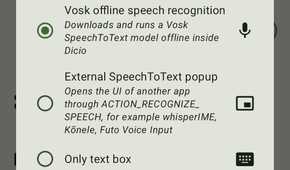 Dicio Voice Assistant Input Method Settings Dialog Samsung Galaxy Z Flip 6-1