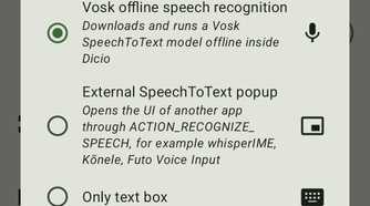 Dicio Voice Assistant Input Method Settings Dialog Samsung Galaxy Z Flip 6-1