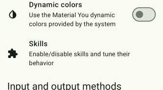 Dicio Voice Assistant Settings General Language Theme Input Output Methods-1