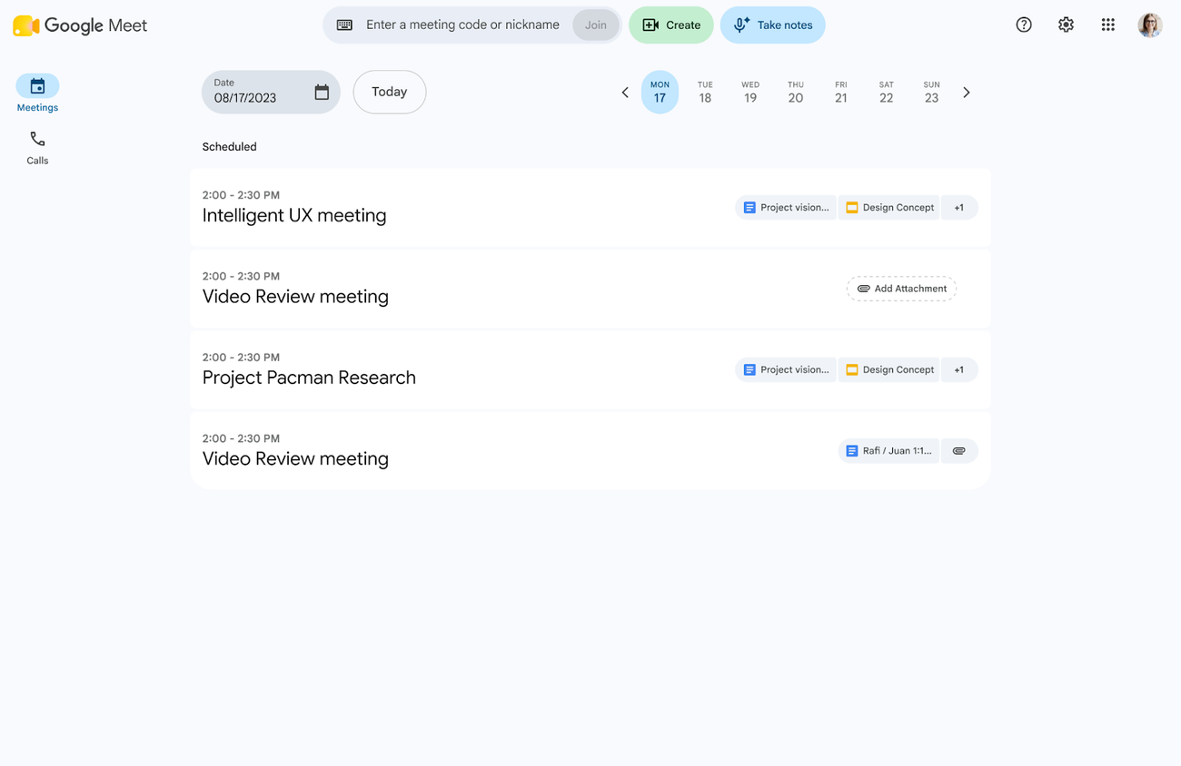 Google Meet Web Screenshot