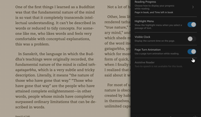 Page Turn Animation toggle switched on in Kindle app settings.