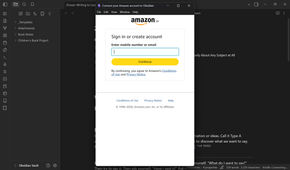 Amazon sign-in prompt inside the Kindle Highlights plugin settings.