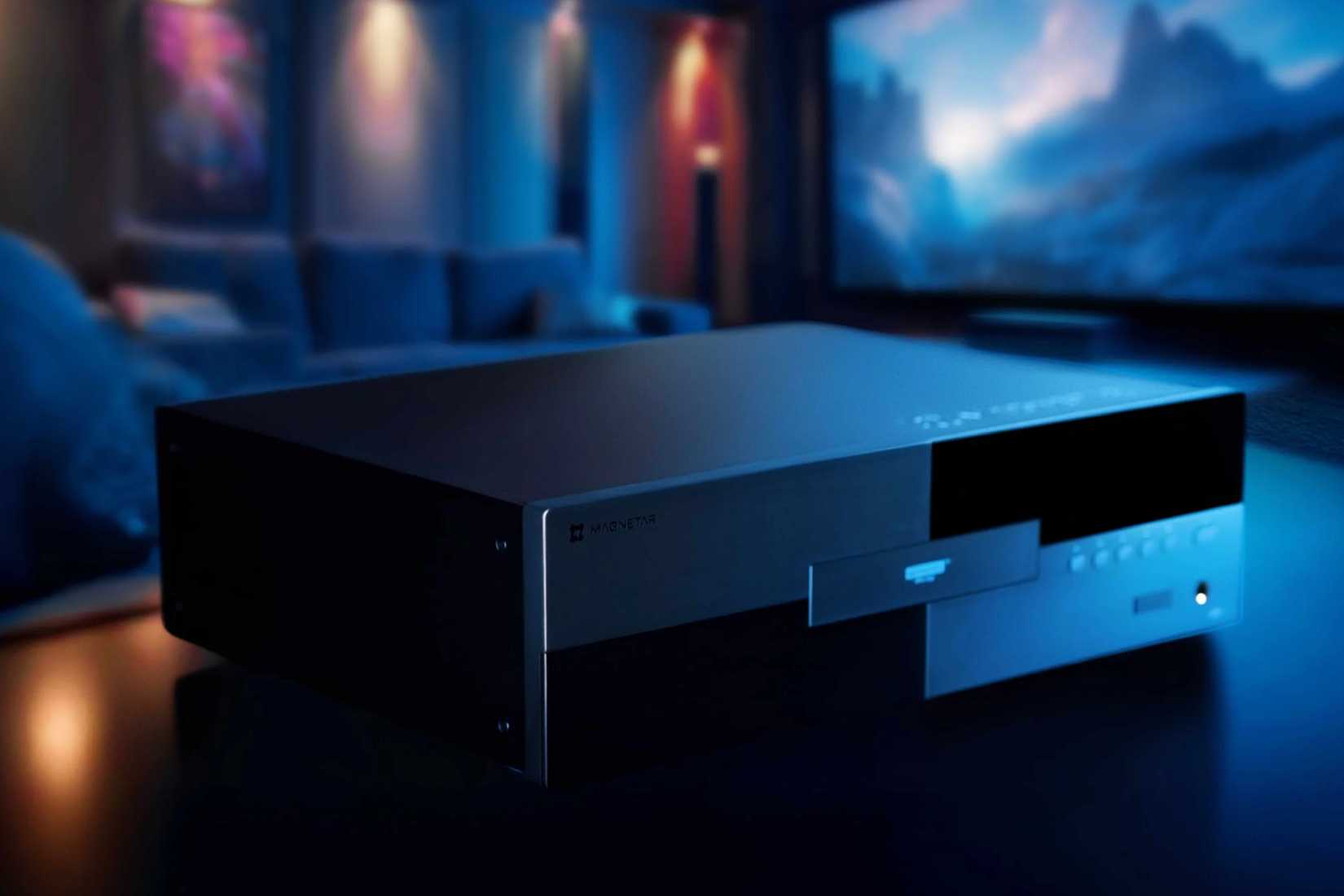 A Magnetar 4K Blu-ray player in a promo image.
