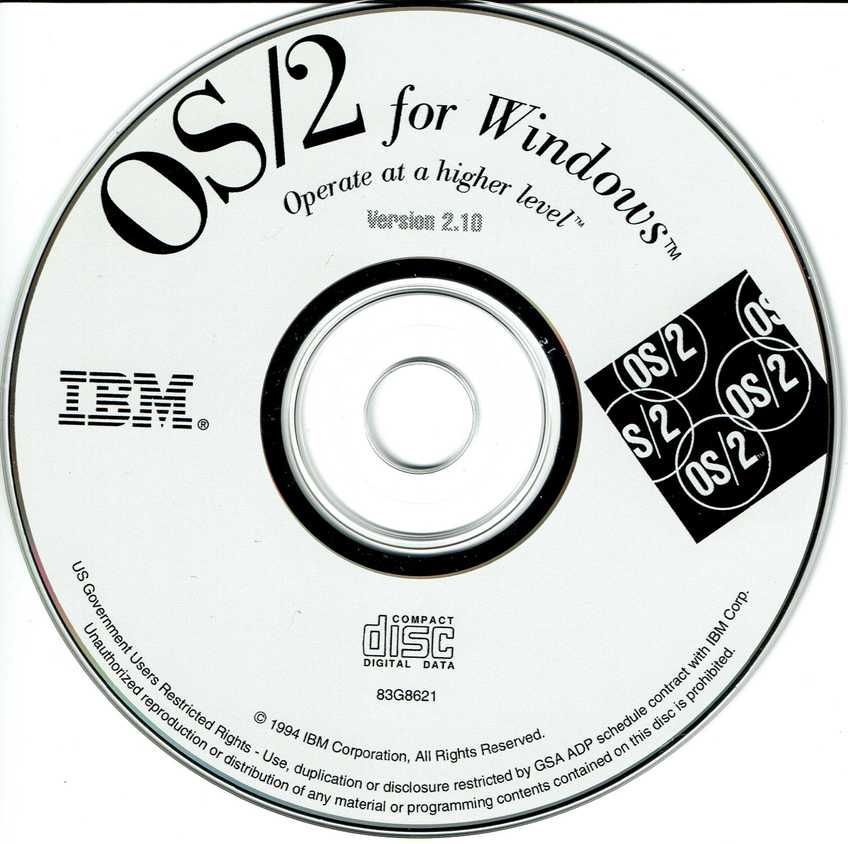 OS 2 for Windows version 2_10 CD