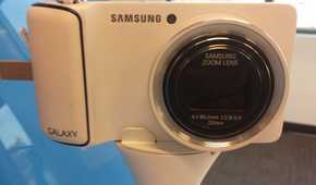 Samsung Galaxy Camera on stand.