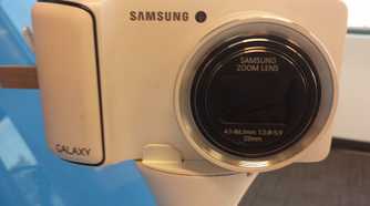 Samsung Galaxy Camera on stand.
