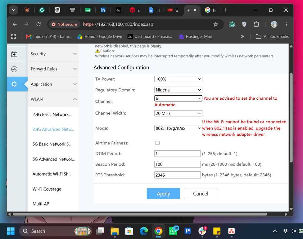 Saving Wi-Fi channel of a router