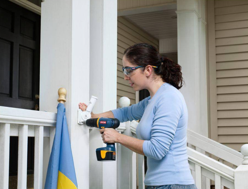 woman using old ryobi drill with ni-cad battery