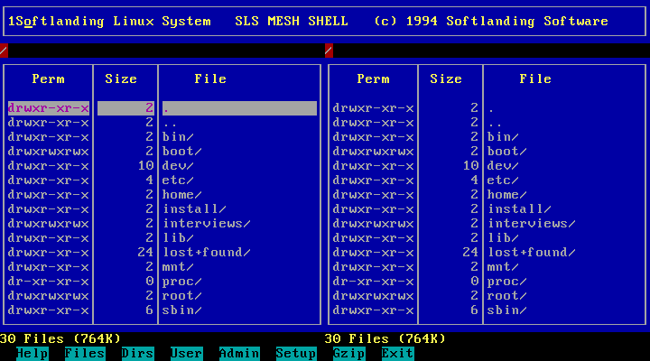 Softlanding Linux System SLS Mesh Shell interface