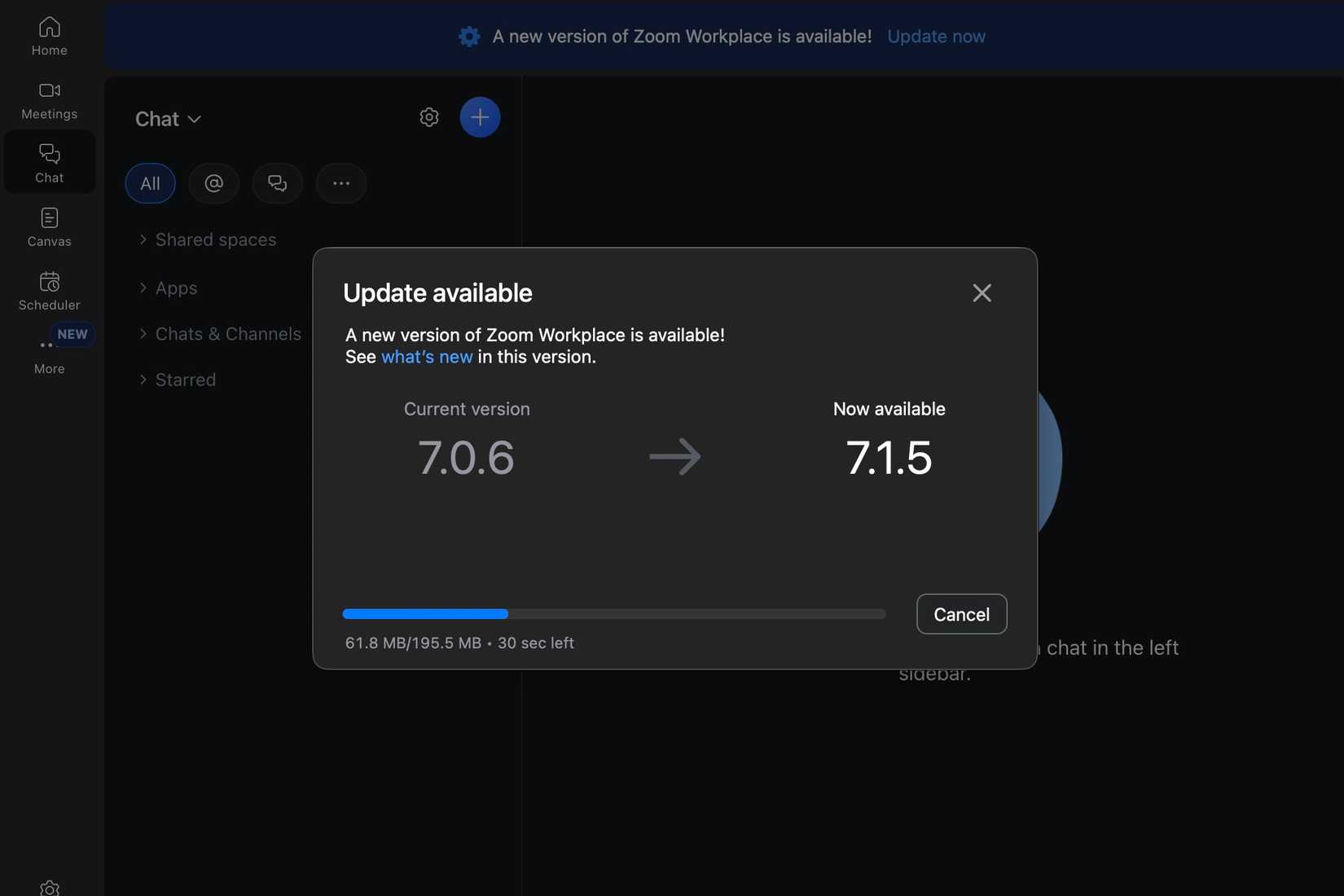 Zoom Desktop MacOS Updating