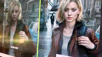 dlss 5 example split screen resident evil.