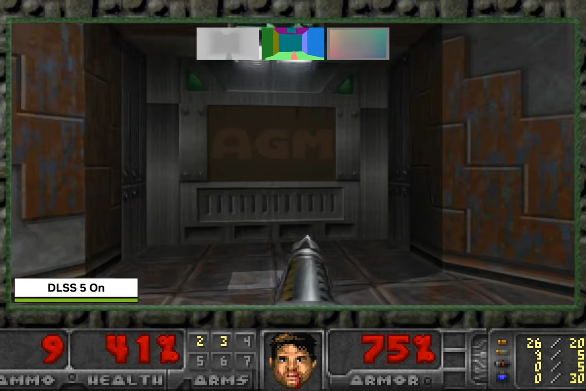 Геймплей DOOM с DLSS Swapper Игровой процесс DOOM с поддержкой DLSS Swapper
