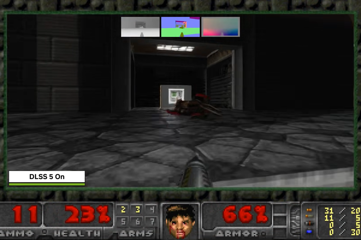 DLSS 5 добрался до классики: как технология работает в оригинальном DOOM — иллюстрация 3 к материалу DLSS 5 добрался до классики: как технология работает в оригинальном DOOM — иллюстрация 3 к материалу