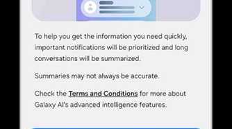 Notification highlights screen showing Prioritize notifications and Summarize notifications options