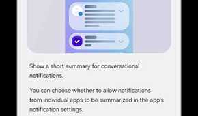 Summarize notifications settings screen toggled on