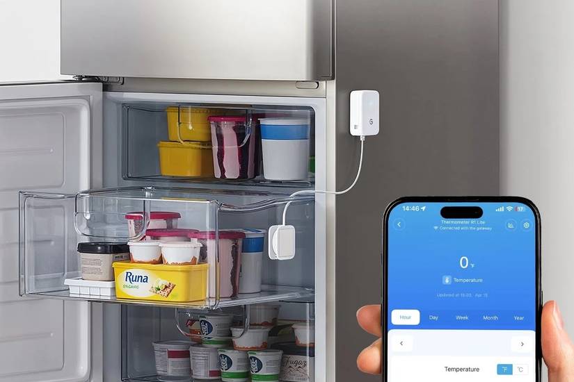 GoveeLife WiFi Refrigerator Thermometer with Alarm and app